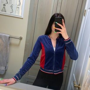 Red& blue striped jacket